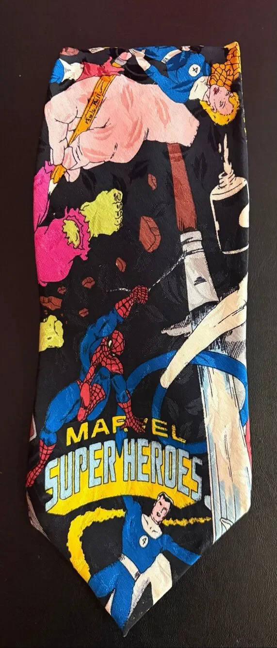 Nicole Miller Marvel superhero multi character tie